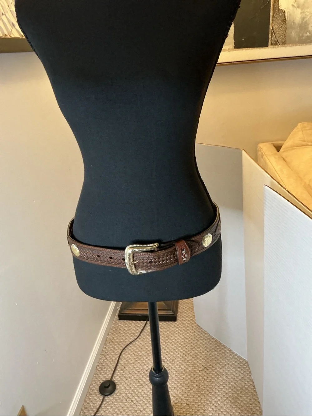 Nocona Women’s Brown Western Concho Belt Size 34 Southwestern